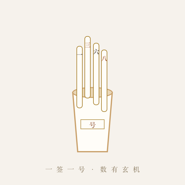 号码签筒意象图