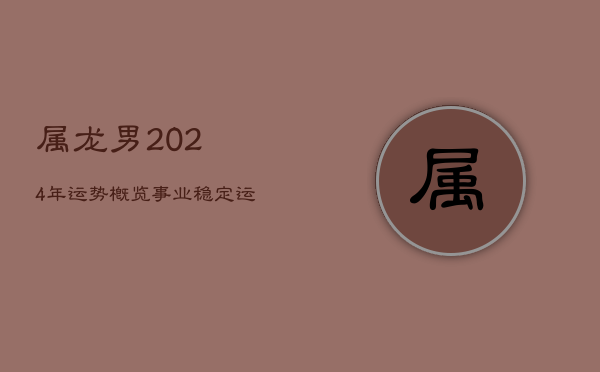 属龙男2024年运势概览：事业稳定，运势平稳  第1张
