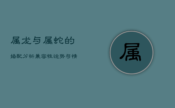 属龙与属蛇的婚配分析：兼容性、运势与情感展望  第1张